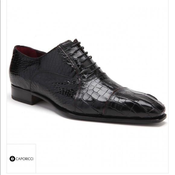 Caporicci 201 Genuine Alligator Shoes Black - Picture 2 of 4